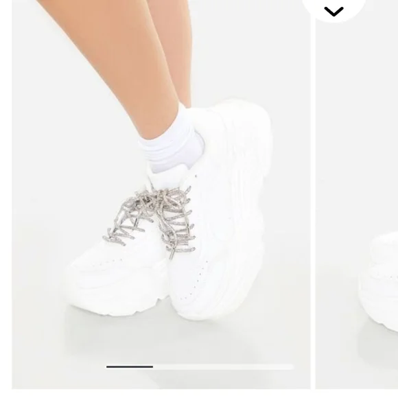 Forever 21 Glitter Lace-Up Platform Sneakers size 8 - Picture 4 of 13